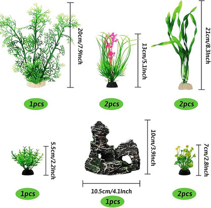 Fish Tank Accessories Aquarium Decorations Plants, Aquarium Decor Plastic Plants - Image 2