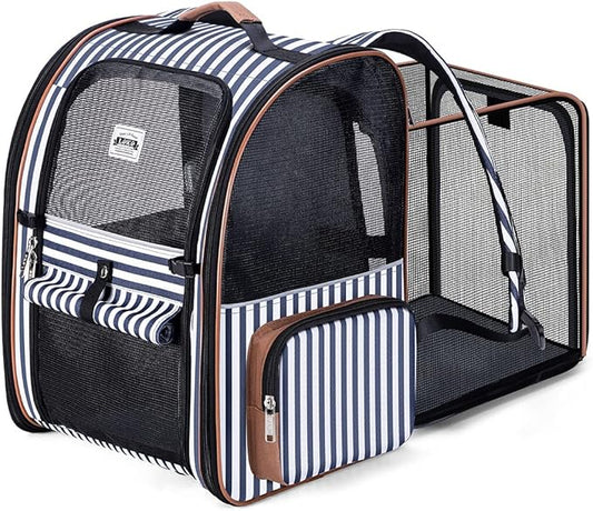 Lekebobor Large Cat Backpack Carrier Expandable Pet Carrier Backpack by LEKEBOBOR