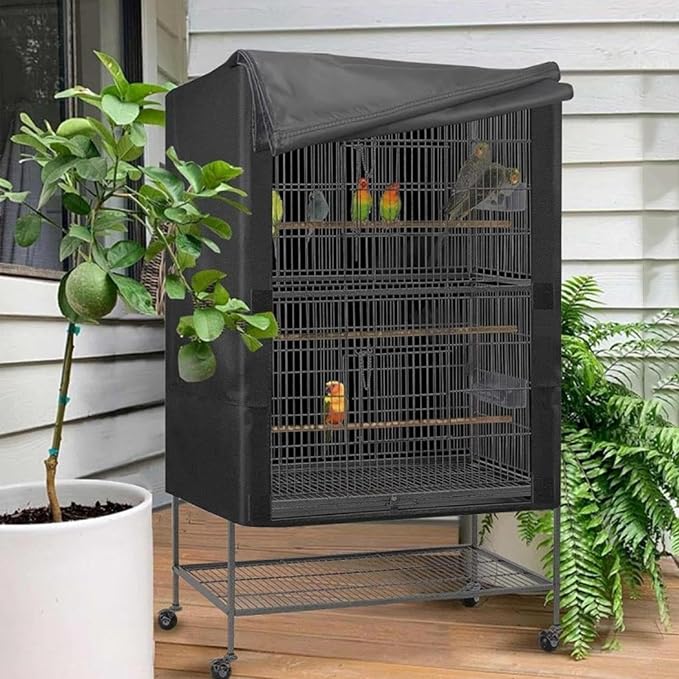 Bird Cover for Cage, Breathable Black Out Lightweight Washable Dust Proof Hood - Image 3