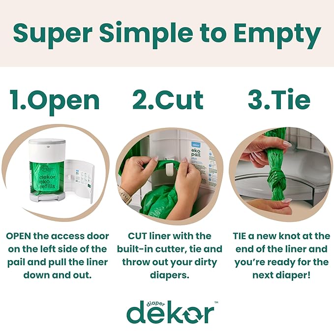 Diaper Dekor CLASSIC Diaper Pail Refills 2 Count Unscented Exclusive - Image 4