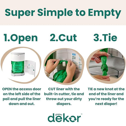Diaper Dekor CLASSIC Diaper Pail Refills | 4 Count Unscented | Exclusive - Image 4