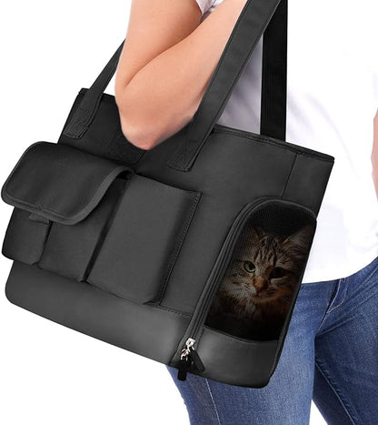 Cat Carrier, Dog Carrier, Pet Carrier, Foldable Waterproof Premium PU Leather by WelcomeToJohomviin