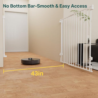 Cumbor 34" Extra Tall No Bottom Bar Baby Gate - Image 2