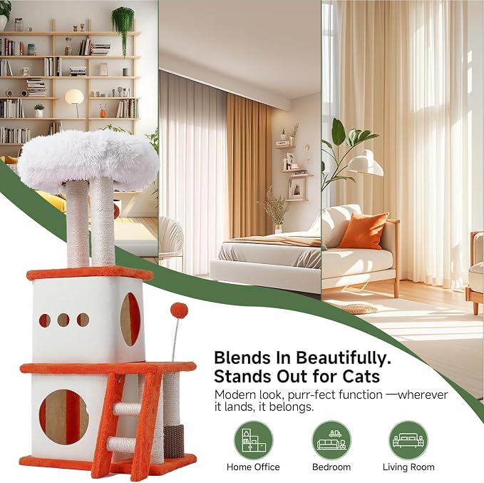 37.4-inch Cat Tree, Cat Tree Tower - Image 7