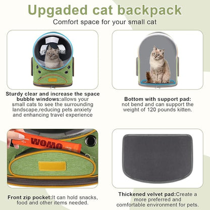 Cat Backpack Carrier, Breathable Cat Bubble Backpack Upgrade Large Space Cat - Image 6