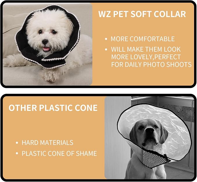 Adjustable Small Dog Cone, Soft Cat Recovery Cone Collar, Cute Cat Surgery - Image 4