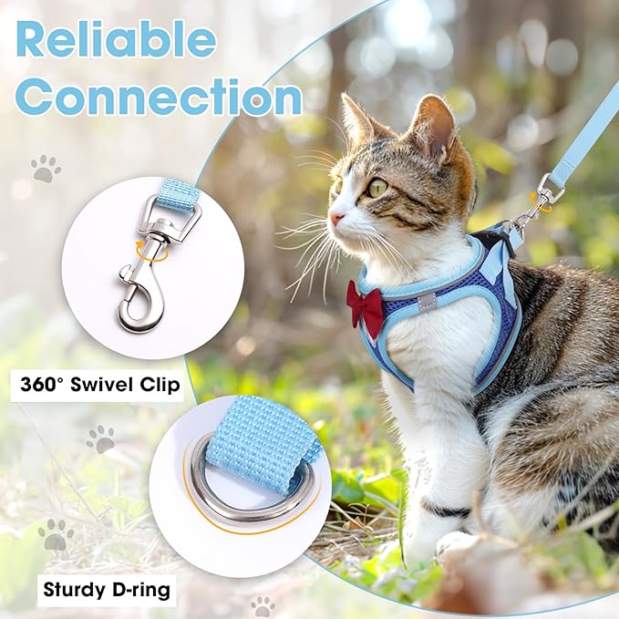 Cat Vest Harness and Leash Set for Walking Escape Proof, Adjustable Kitten - Image 5