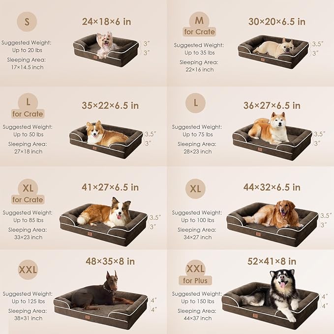 EHEYCIGA Orthopedic Dog Beds for Extra Large Dogs, Waterproof Memory Foam XL - Image 2