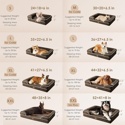 EHEYCIGA Orthopedic Dog Beds for Extra Large Dogs, Waterproof Memory Foam XL - Image 2