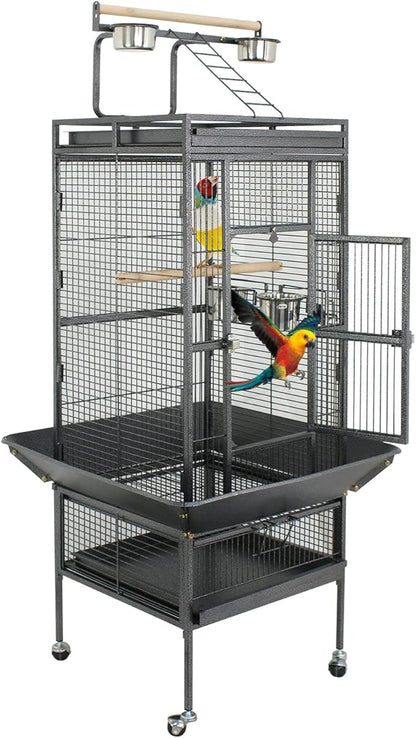 ZENY 61-inch Playtop Parrot Bird Cages, Wrought Iron Large Birdcage by ZENY