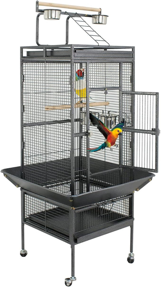 ZENY 61-inch Playtop Parrot Bird Cages, Wrought Iron Large Birdcage by ZENY