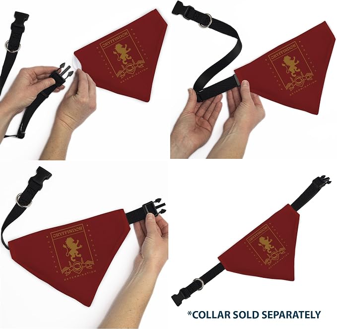 Harry Potter Pet Bandana Harry Potter Gryffindor Traits Banner and Icons Reds - Image 6