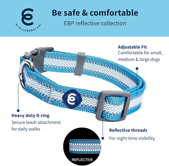 Blueberry Pet Essentials Reflective Dog Collar - Image 2