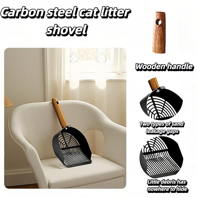 Chinshwehaw Premium Stainless Steel Cat Litter Scoop-Triple Guard - Image 2
