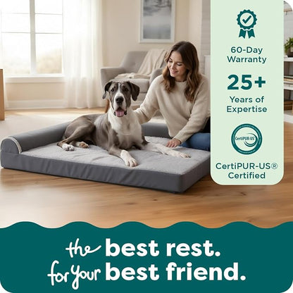 FurHaven Orthopedic Dog Bed for Large Dogs, L-Shaped Chaise Mattress, Egg Crate - Image 9