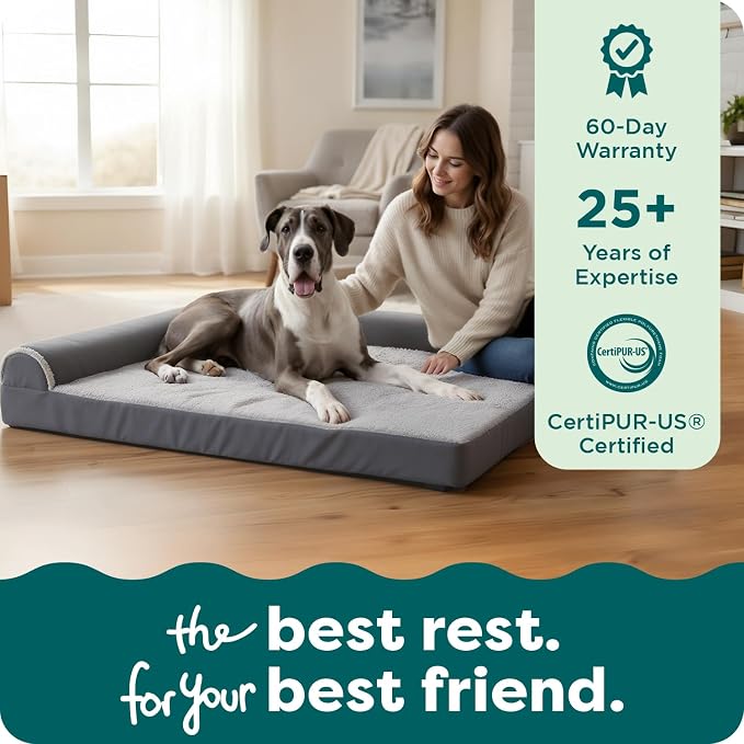 Furhaven Orthopedic Dog Bed for Large Dogs w/ Removable Bolsters & Washable - Image 9