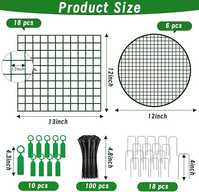 Convivium Plant Protectors from Animals 6 Packs, 13 x 12 in Metal Chicken Wire - Image 2