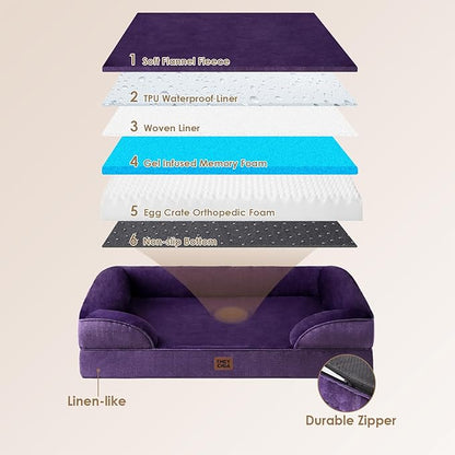 EHEYCIGA Orthopedic XL Dog Beds, Waterproof Memory Foam Dog Bed - Image 5