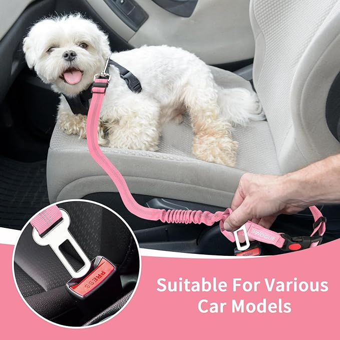 BWOGUE Pet Dog Cat Seat Belt Reflective Car Dog Headrest Restraint Leash - Image 5
