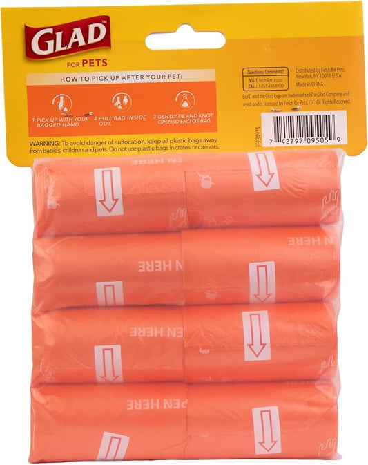 Glad for Pets Large Dog Waste Bags, Tear-Resistant, 16 Rolls | Heavy Duty Dog - Image 2