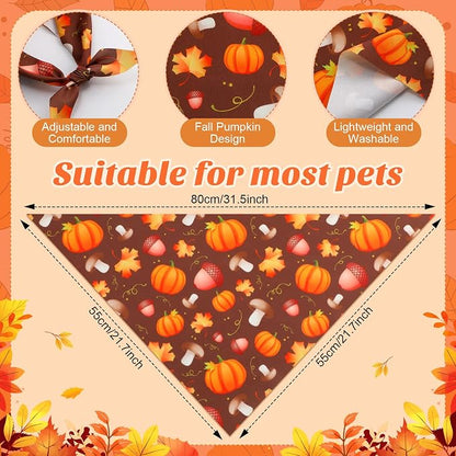 Chunful 100 Pieces Thanksgiving Dog Bandanas Bulk Fall Autumn Pet Bandanas - Image 3