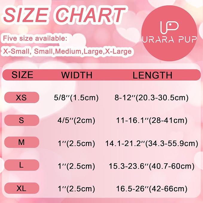 Valentine's Dog Collar, UP URARA PUP Pink Heart Adjustable Pet Collar - Image 7