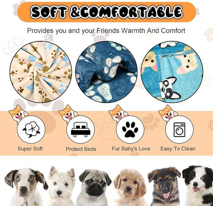 Rezutan 1 Pack 3 Blankets for Dogs, Dog Blanket for Small Pet Cat, Premium Soft - Image 2