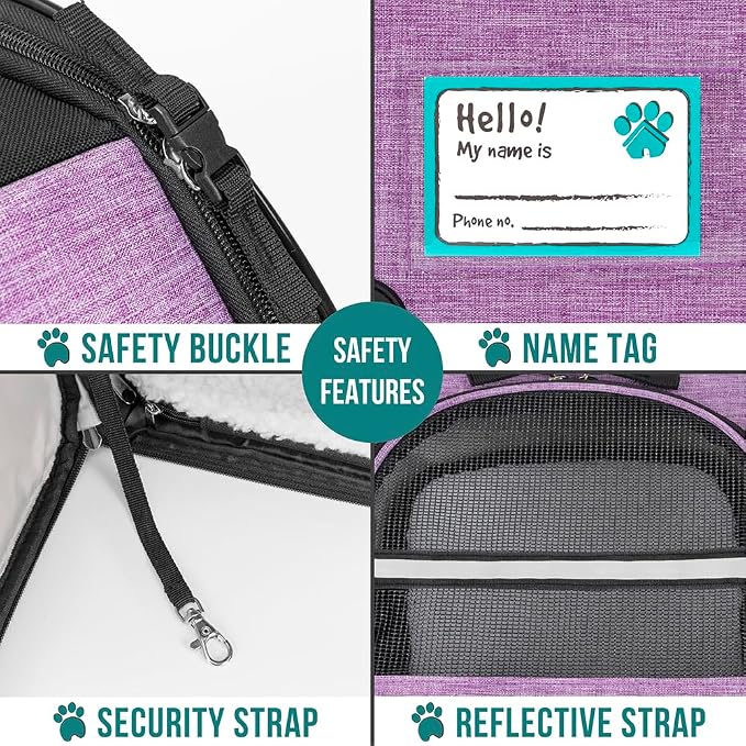 PetAmi Dog Cat Backpack Carrier, Expandable Pet Carrier Backpack - Image 5
