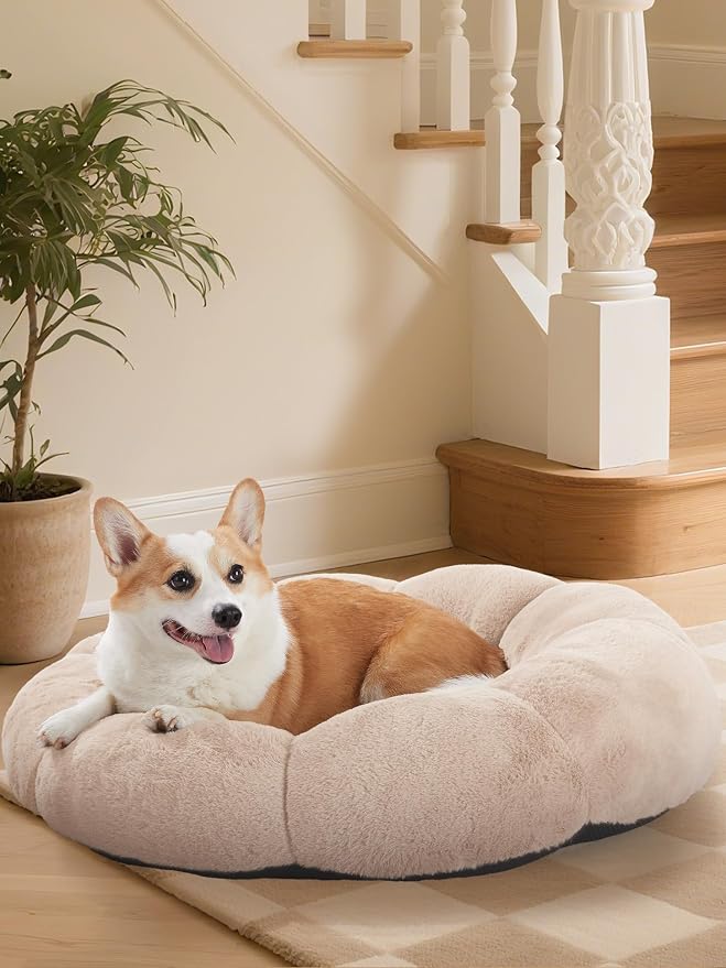 OhGeni 31 inches Calming Donut Orthopedic Dog & Cat Bed by OhGeni