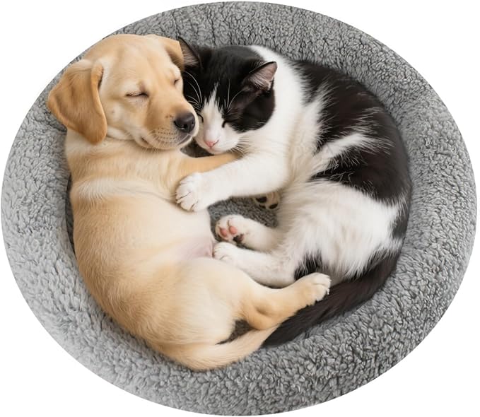 Enjoying Plush Cat Bed Mat Diameter 19.5" Round Pad by Enjoying