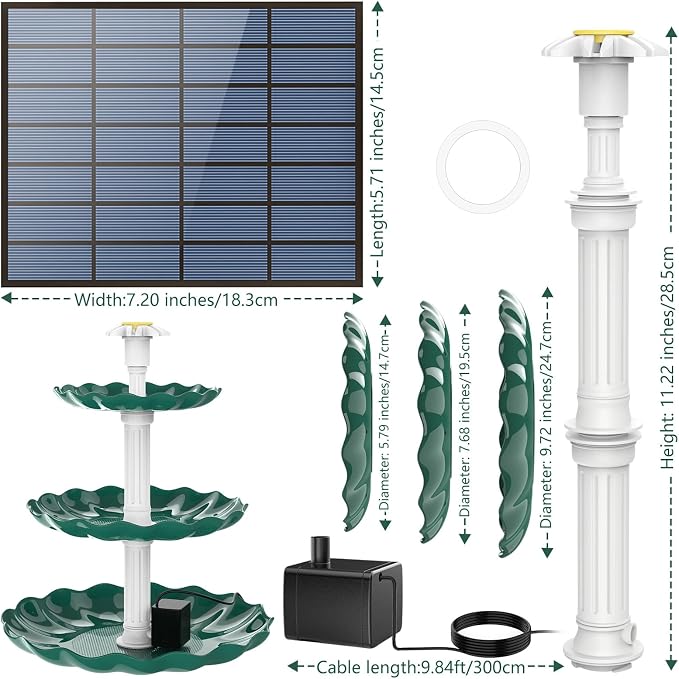 AISITIN 3 Tiered Bird Bath - Image 5