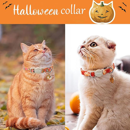 ARING PET 2 Pack Cat Collars, Breakaway Cotton Fall Halloween Kitten Collar - Image 4