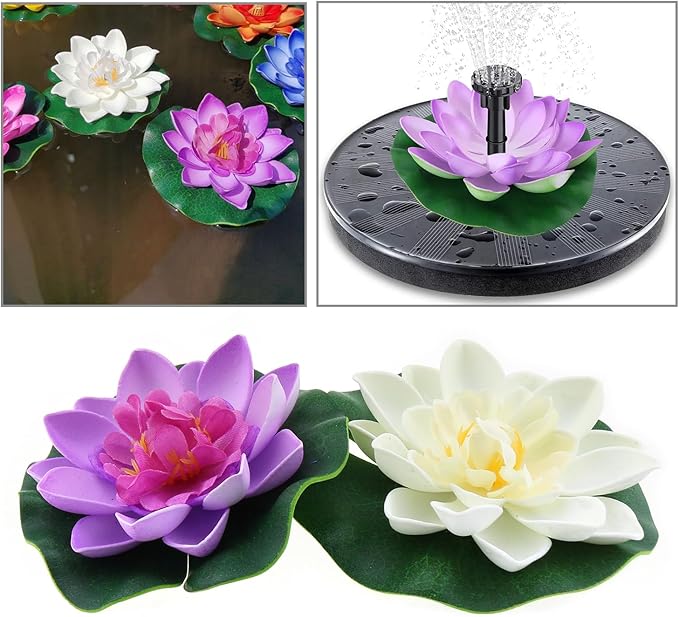 2PCS 10CM/3.94Inch Birdbath Fountain Accessory Lotus Leaf Flower Floating Spray - Image 5