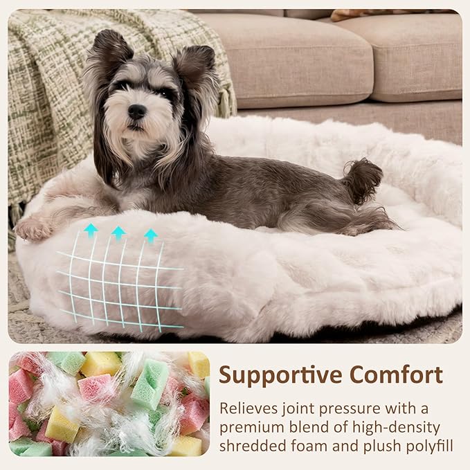 Dog Bed Couch Sofa for Small Medium Dogs and Cats Round Plush Orthopedic Sofa - Image 3