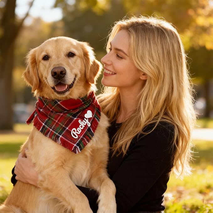 Personalized Dog Gifts with Embroidered Name Custom Dog & Cat Bandana - Image 4