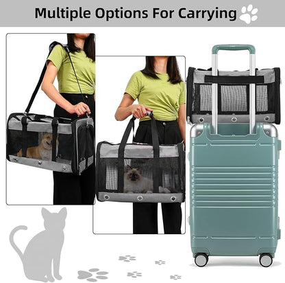 Soft Sided Cat/Dog Carrier, Collapsible Pets Travel Carriers - Image 3