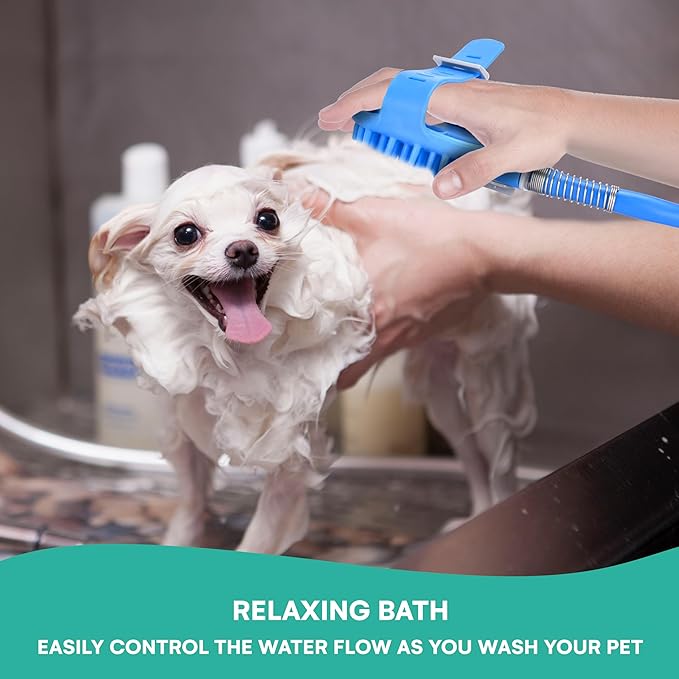 Black Rhino Dog Shower Attachment 2-in-1 Sprayer and Scrubber - Image 4
