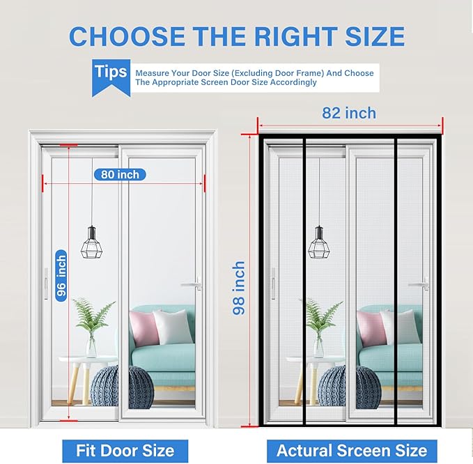 Magnetic Screen Door Upgraded PET Mesh Stronger Than Fiberglass and Polyester - Image 2