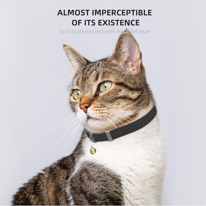 Cat Collar with Bell, 7-12 Inch Adjustable, Soft None Breakaway Lightweight - Image 4