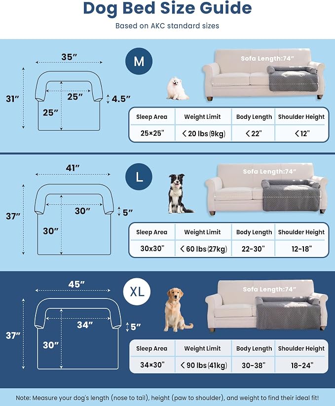 XL Cooling Dog Bed – 45 x 37 inch Waterproof Couch Cover - Image 2