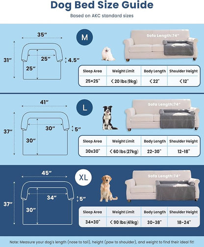XL Cooling Dog Bed – 45 x 37 inch Waterproof Couch Cover - Image 2