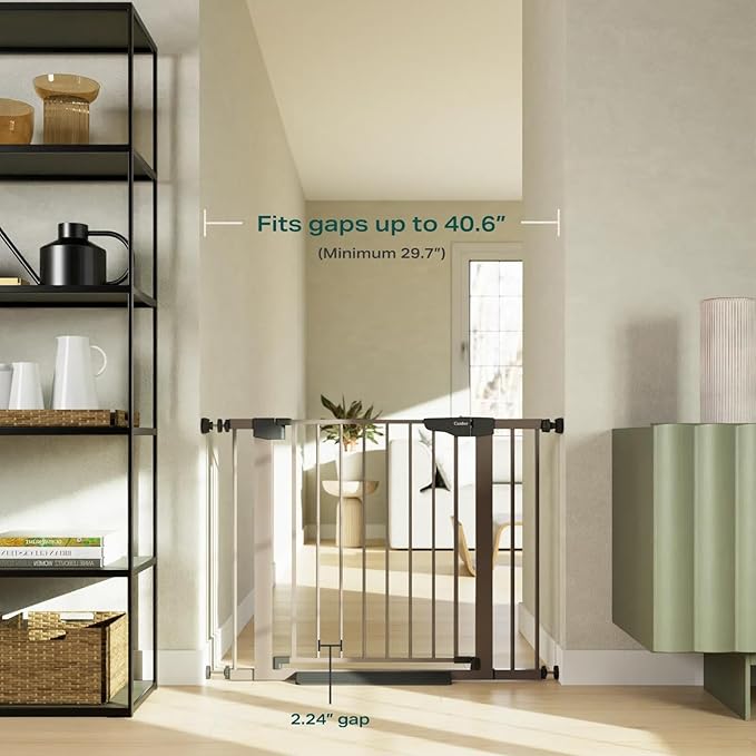 Cumbor 29.7-40.6" Baby Gate for Stairs, Mom's Choice Awards Winner-Dog Gate for - Image 2