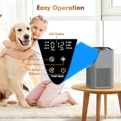 Air Purifiers for Home Large Room up to 1750 Sq Ft, H13 True HEPA Filter Air - Image 3