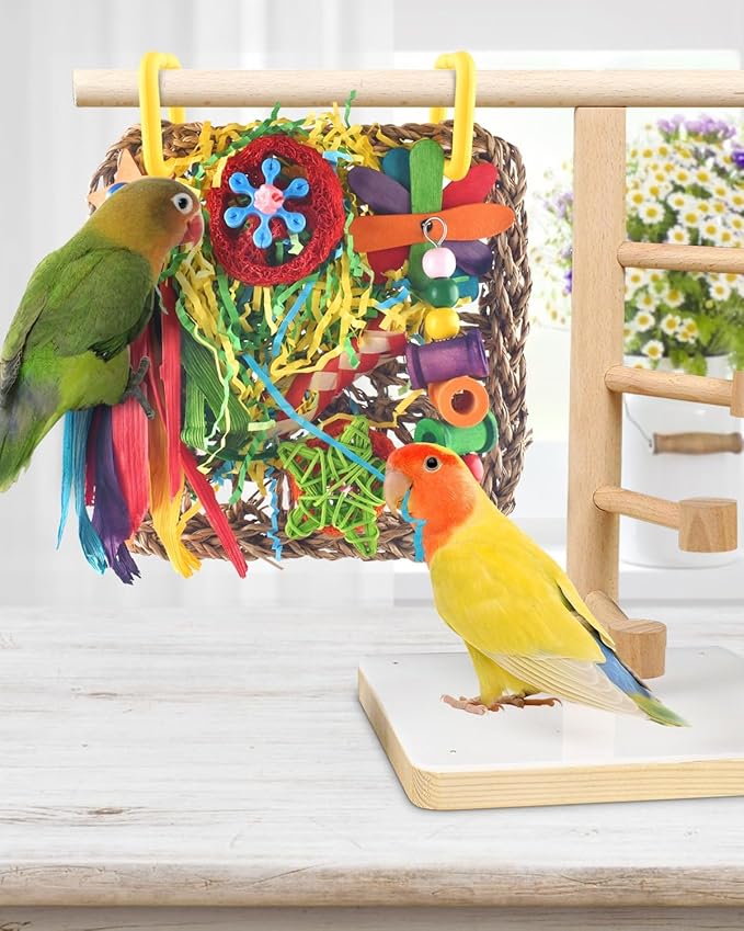 ERKOON Cockatiel Toys, Budgie Toys Foraging Toy Hanging Bird Toy - Image 6