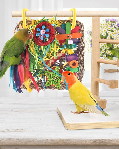 ERKOON Cockatiel Toys, Budgie Toys Foraging Toy Hanging Bird Toy - Image 6