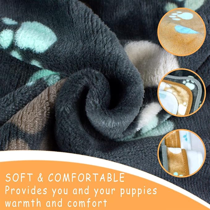 Dog Blankets Washable, 3 Pack Dog Blanket Washable 41" x 31", Fuzzy Soft Pet - Image 2