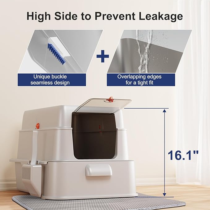 FURTIME Stainless Steel Litter Box - Image 7