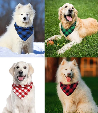 Christmas Plaid Dog Bandana - Image 5