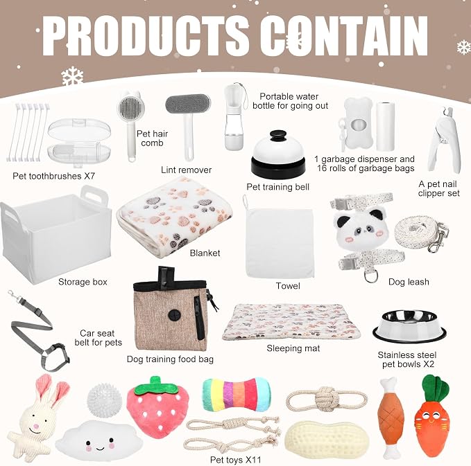 Abbylike 50 Pcs Puppy Supplies Starter Kit - Image 3
