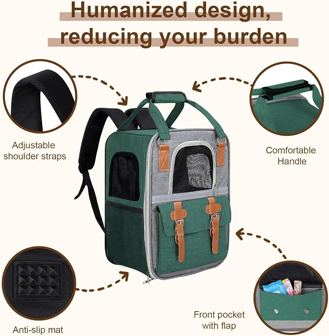 Cat Carrier Backpack, Airline Approved Mesh Dog Backpack - Image 5